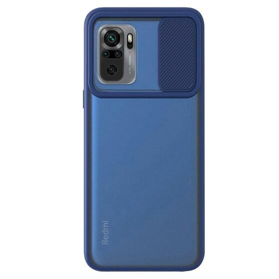 Microsonic Xiaomi Redmi Note 10 Kılıf Slide Camera Lens Protection Lacivert