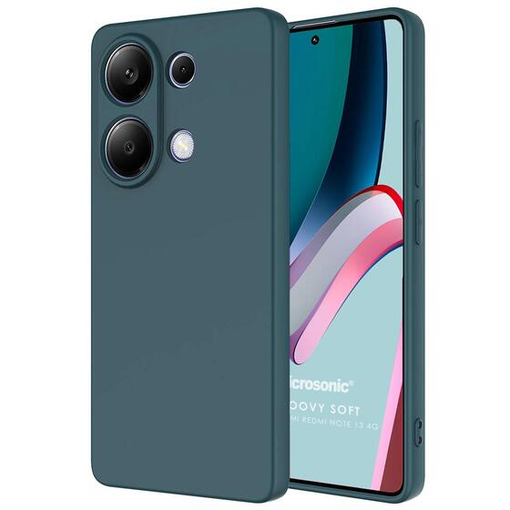 Microsonic Xiaomi Redmi Note 13 4G Kılıf Groovy Soft Koyu Yeşil