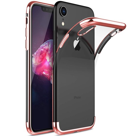 Microsonic Apple iPhone XR (6.1'') Kılıf Skyfall Transparent Clear Rose Gold