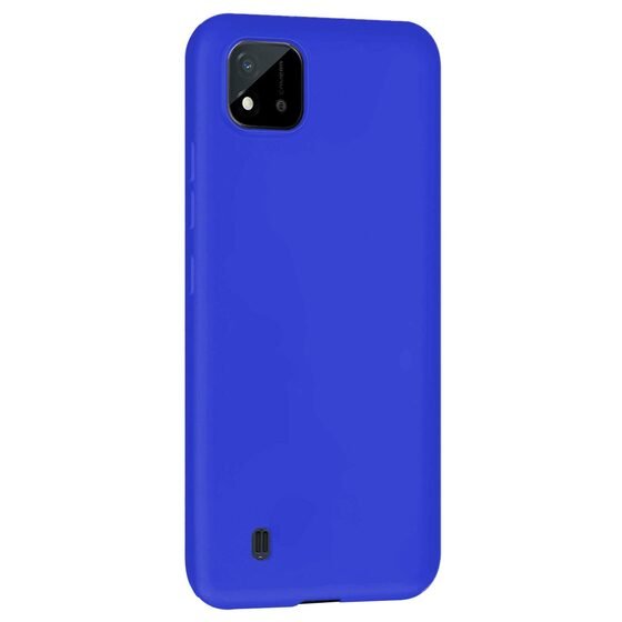 Microsonic Matte Silicone Realme C11 2021 Kılıf Mavi