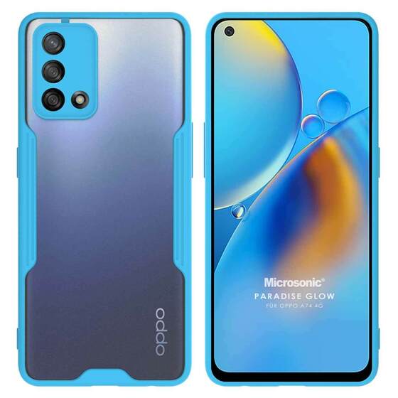 Microsonic Oppo A74 4G Kılıf Paradise Glow Turkuaz