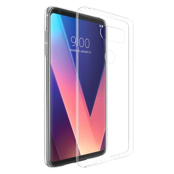 Microsonic LG V30 Kılıf Transparent Soft Beyaz