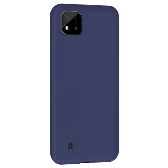 Microsonic Matte Silicone Realme C11 2021 Kılıf Lacivert