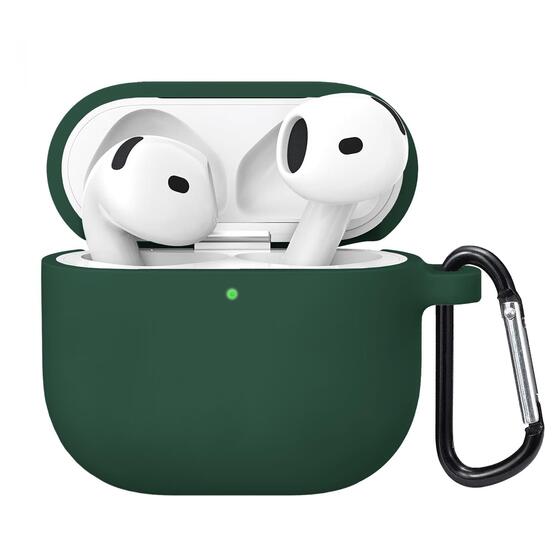 Microsonic Airpods 4.Nesil / ANC Liquid Silicone Lansman Koyu Yeşil