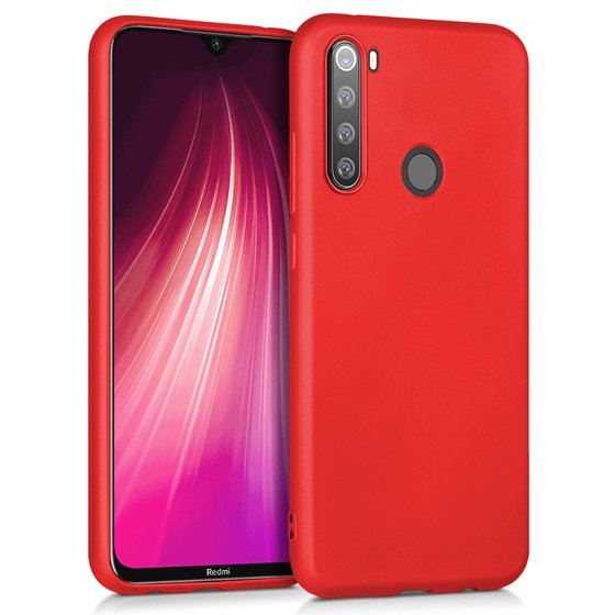 Microsonic Matte Silicone Xiaomi Redmi Note 8T Kılıf Kırmızı