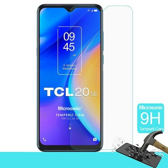 Microsonic TCL 20 SE Tempered Glass Cam Ekran Koruyucu