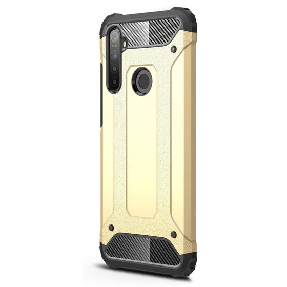 Microsonic Realme 5i Kılıf Rugged Armor Gold