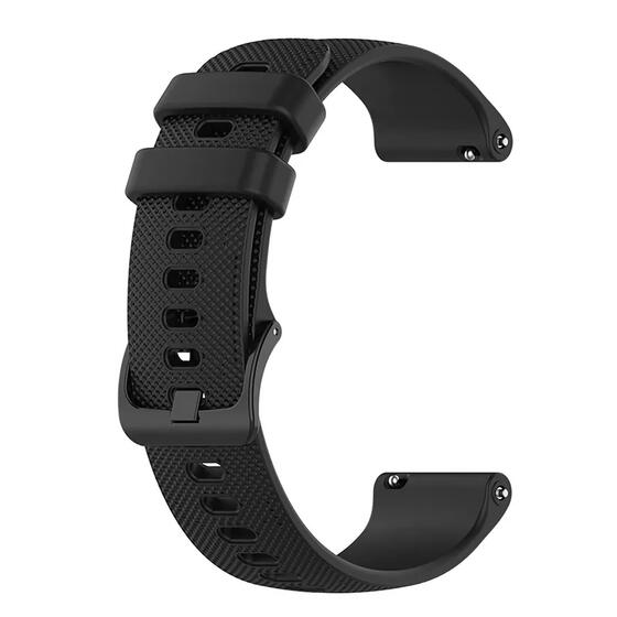 Microsonic Huawei Watch 5 42mm Kordon, Silicone Sport Band Siyah