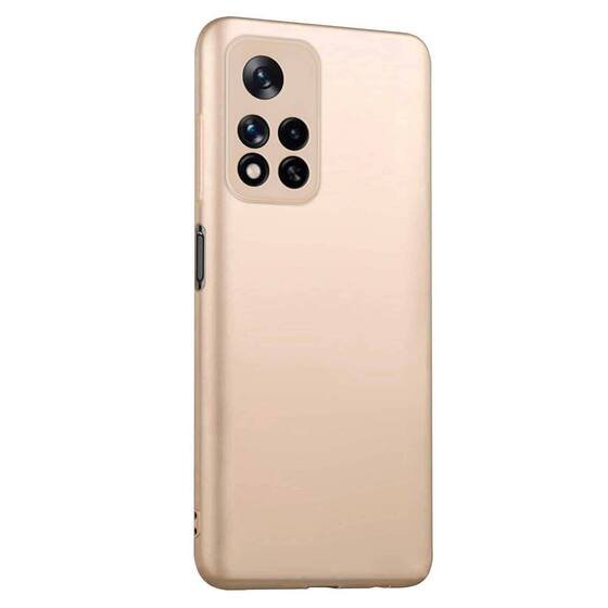 Microsonic Matte Silicone Xiaomi Redmi Note 11 Pro Plus Kılıf Gold