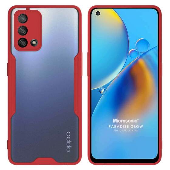 Microsonic Oppo A74 4G Kılıf Paradise Glow Kırmızı