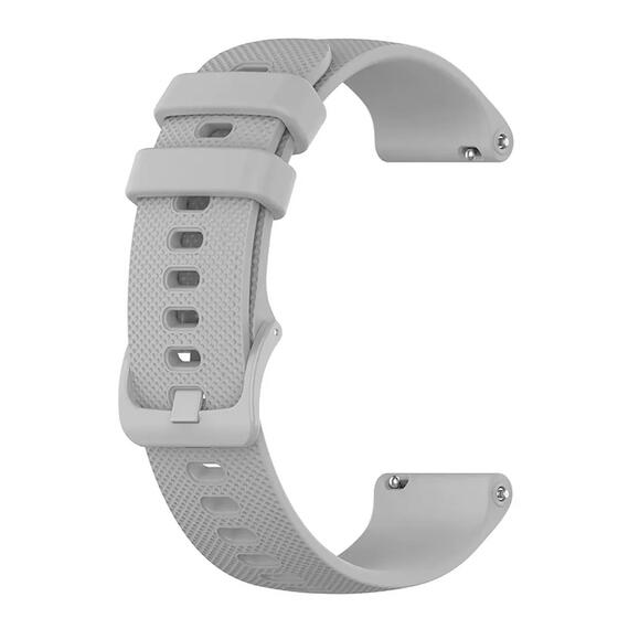 Microsonic Huawei Watch 5 42mm Kordon, Silicone Sport Band Gri