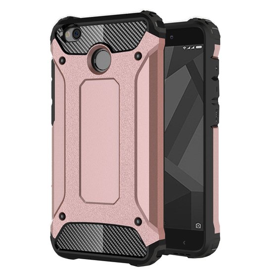 Microsonic Xiaomi Redmi 4x Kılıf Rugged Armor Rose Gold