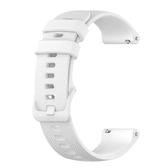 Microsonic Huawei Watch 5 42mm Kordon, Silicone Sport Band Beyaz
