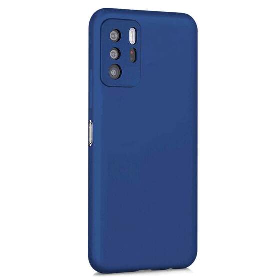 Microsonic Matte Silicone Xiaomi Poco X3 GT Kılıf Lacivert