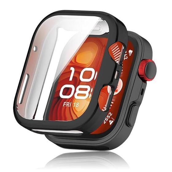 Microsonic Huawei Watch Fit 4 Pro Kılıf 360 Full Round Soft Silicone Siyah