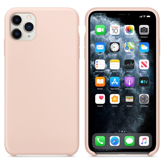 Microsonic Apple iPhone 11 Pro Max (6.5'') Kılıf Liquid Lansman Silikon Kum Pembesi