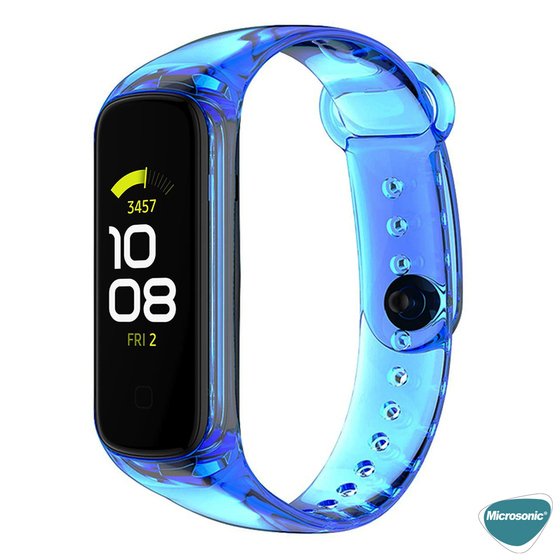 Microsonic Samsung Galaxy Fit 2 R220 Kordon Transparent Clear Band Mavi