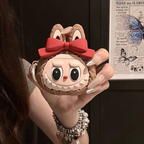 Microsonic AirPods Pro Kılıf Cartoon Figürlü Silikon Crtn-Fgr-Lbu
