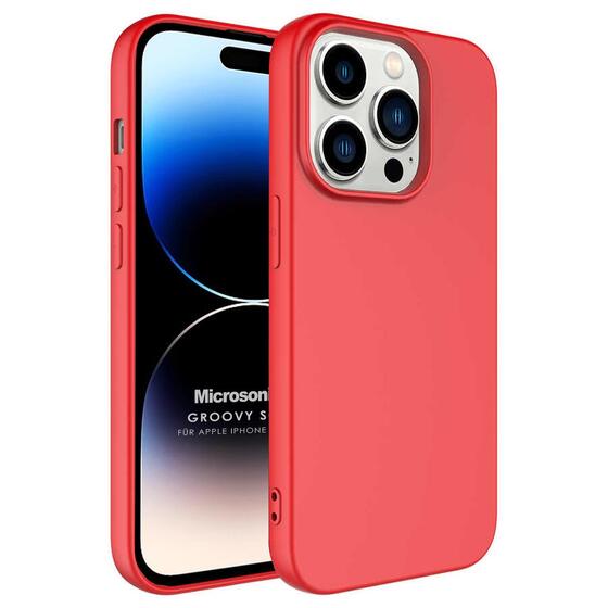 Microsonic Apple iPhone 14 Pro Kılıf Groovy Soft Kırmızı