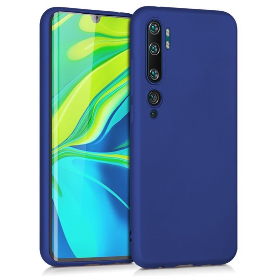 Microsonic Matte Silicone Xiaomi Mi Note 10 Pro Kılıf Lacivert