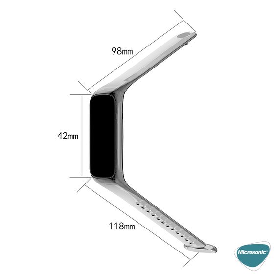 Microsonic Samsung Galaxy Fit 2 R220 Kordon Transparent Clear Band Füme