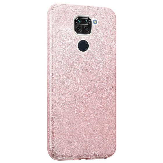 Microsonic Xiaomi Redmi Note 9 Kılıf Sparkle Shiny Rose Gold