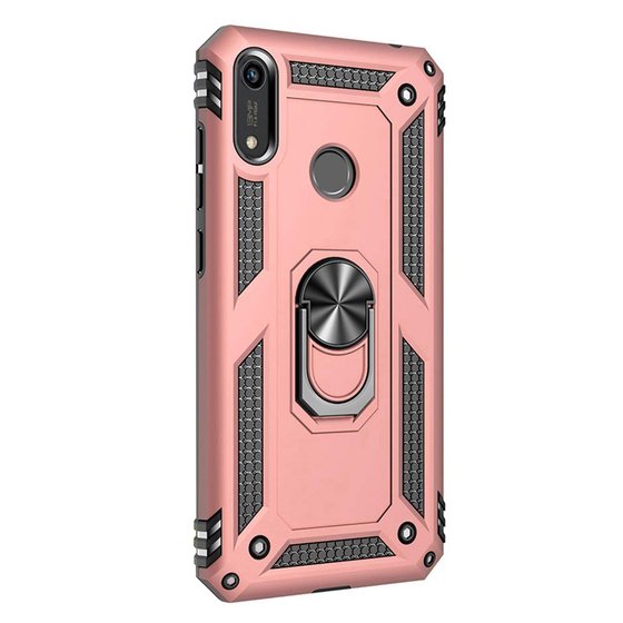 Microsonic Huawei Y6s 2019 Kılıf Military Ring Holder Rose Gold