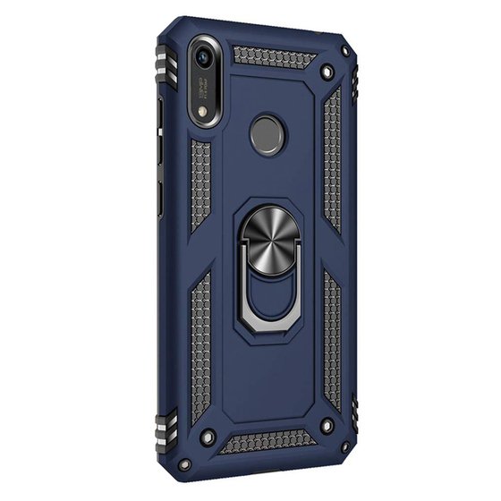 Microsonic Huawei Y6s 2019 Kılıf Military Ring Holder Lacivert