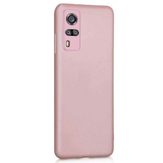 Microsonic Matte Silicone Vivo Y31 Kılıf Rose Gold