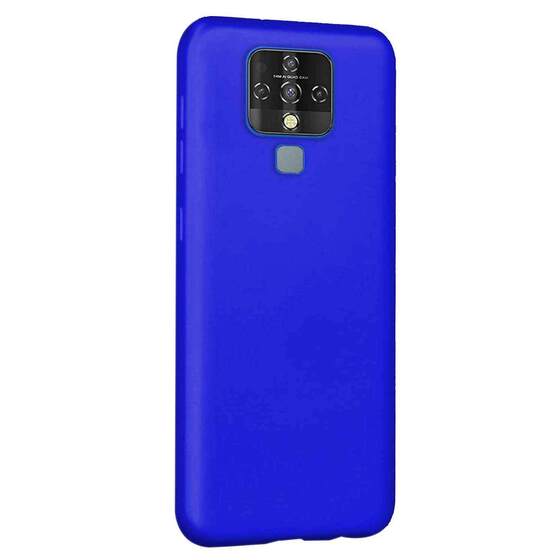 Microsonic Matte Silicone TECNO Camon 16 Kılıf Mavi