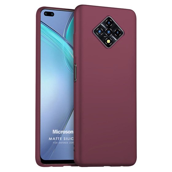 Microsonic Matte Silicone Infinix Zero 8 Kılıf Mor