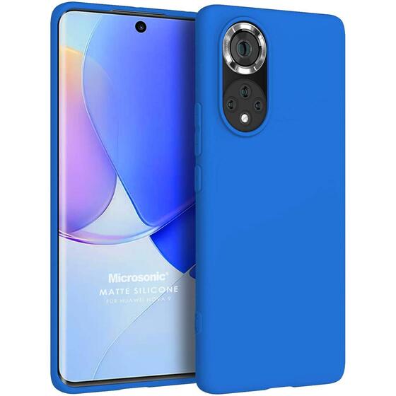 Microsonic Matte Silicone Huawei Nova 9 Kılıf Mavi