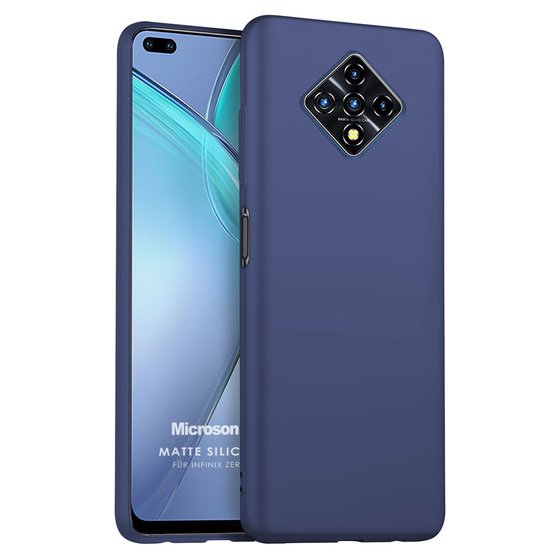 Microsonic Matte Silicone Infinix Zero 8 Kılıf Lacivert