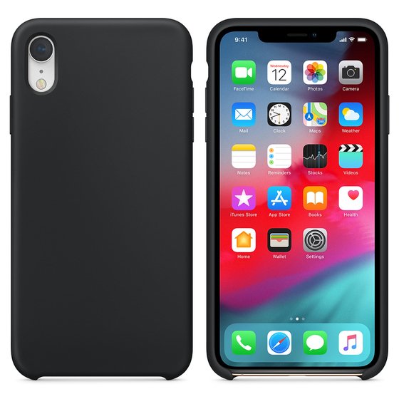 Microsonic Apple iPhone XR Kılıf Liquid Lansman Silikon Siyah