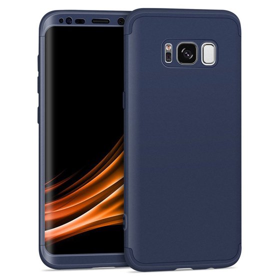 Microsonic Samsung Galaxy S8 Kılıf Double Dip 360 Protective Lacivert