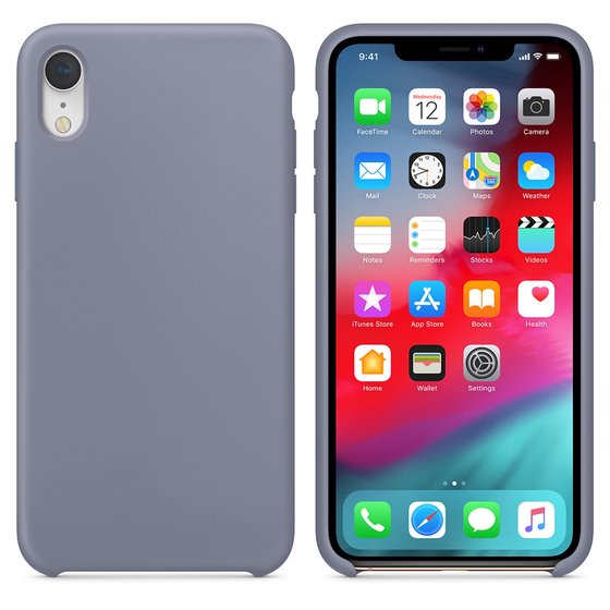 Microsonic Apple iPhone XR Kılıf Liquid Lansman Silikon Lavanta Grisi