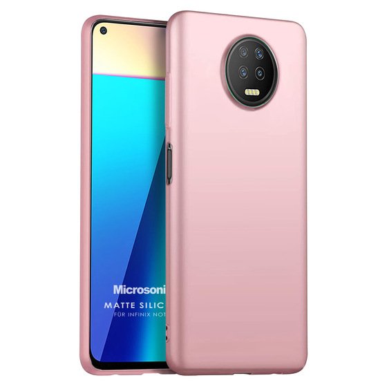 Microsonic Matte Silicone Infinix Note 7 Kılıf Rose Gold