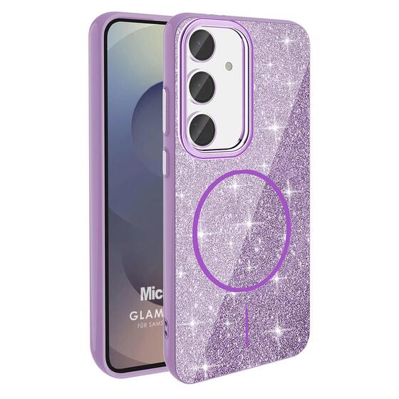 Microsonic Samsung Galaxy S24 FE Kılıf GlamGrip Luxe Lila
