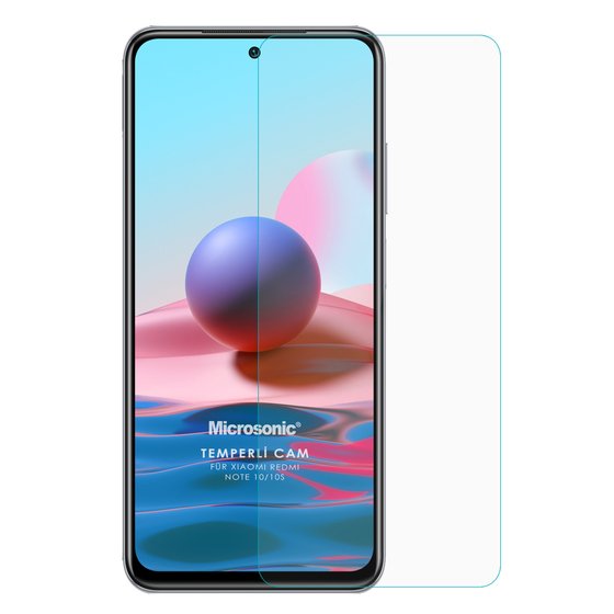 Microsonic Xiaomi Redmi Note 10 Tempered Glass Cam Ekran Koruyucu