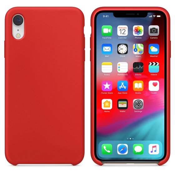 Microsonic Apple iPhone XR Kılıf Liquid Lansman Silikon Kırmızı