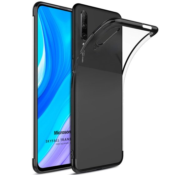 Microsonic Huawei Y9S Kılıf Skyfall Transparent Clear Siyah