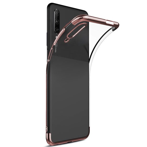 Microsonic Huawei Y9S Kılıf Skyfall Transparent Clear Rose Gold