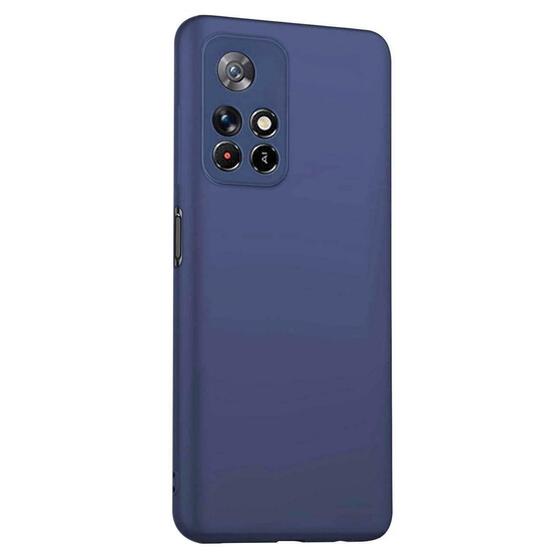 Microsonic Matte Silicone Xiaomi Poco M4 Pro Kılıf Lacivert