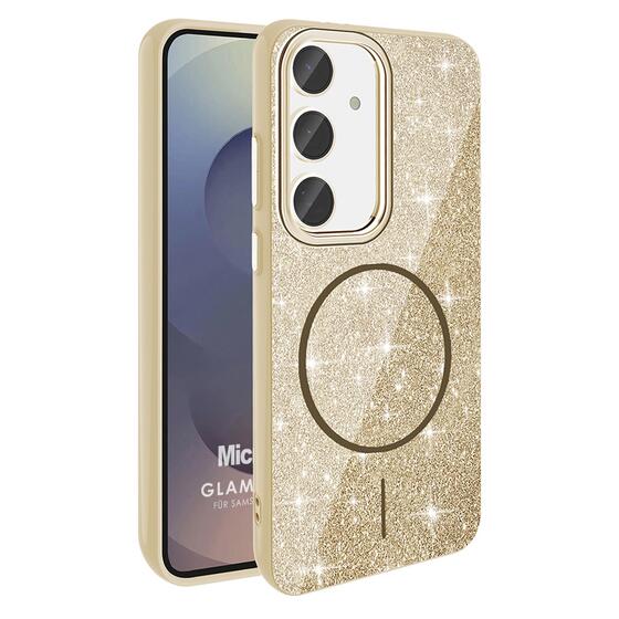 Microsonic Samsung Galaxy S24 FE Kılıf GlamGrip Luxe Gold
