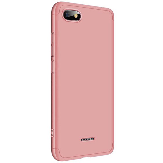 Microsonic Xiaomi Redmi 6A Kılıf Double Dip 360 Protective Rose Gold