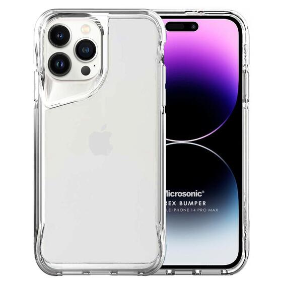 Microsonic Apple iPhone 14 Pro Max Kılıf Trex Bumper Şeffaf