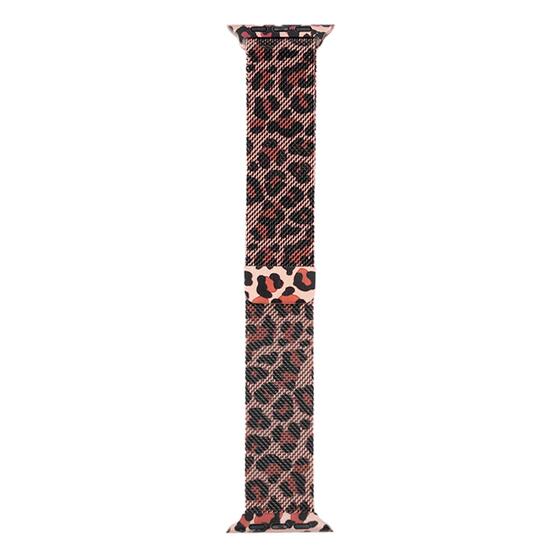 Microsonic Apple Watch Ultra Kordon Luxe Metal Leopard Rose Gold