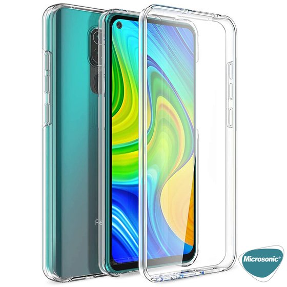 Microsonic Xiaomi Redmi Note 9 Kılıf 6 Tarafı Tam Full Koruma 360 Clear Soft Şeffaf