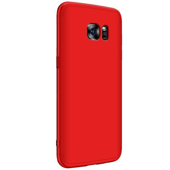 Microsonic Samsung Galaxy S7 Edge Kılıf Double Dip 360 Protective Kırmızı