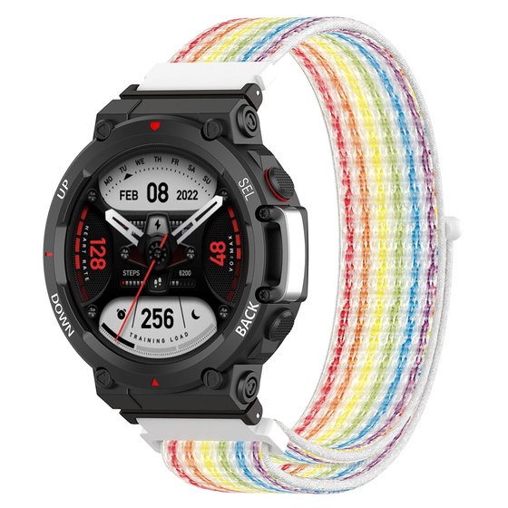 Microsonic Amazfit T-Rex 2 Hasırlı Kordon Woven Sport Loop Pride Edition